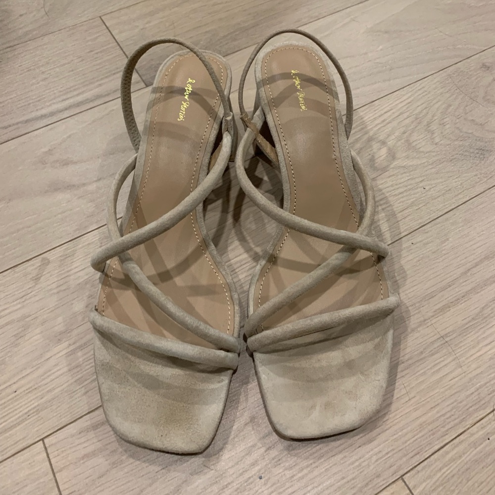 Block strappy heels